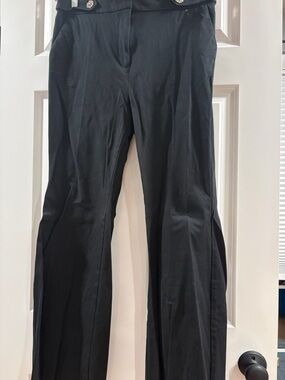 LOFT Black womens Tailored Dress Pants with Subtle Flare